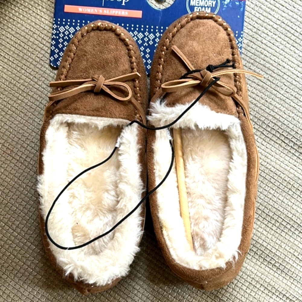 West Loop Tan Moccasin Slippers
